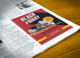 Newspaper Advertisement Design, Black Friday Sale